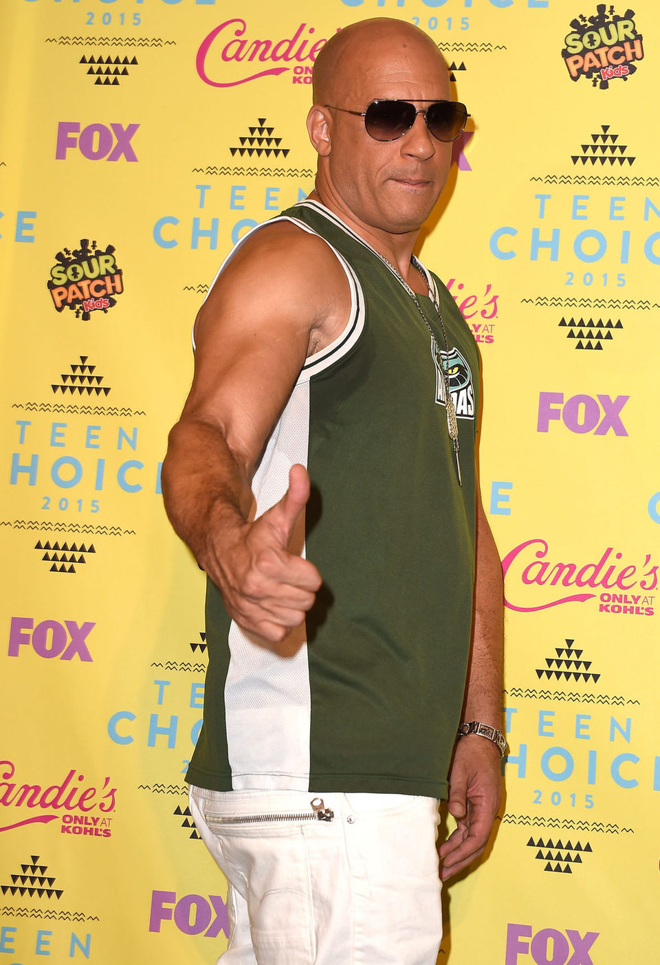 Vin Diesel en la alfombra roja de los Teen Choice Awards 2015