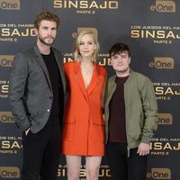 Liam Hemsworth, Jennifer Lawrence y Josh Hutcherson presentan 'Los Juegos del Hambre: Sinsajo - Parte 2' en Madrid