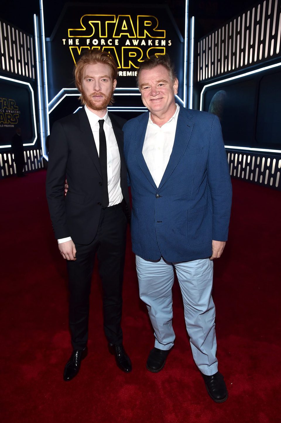 Domhnall y Brendan Gleeson en la premiere de 'Star Wars: El despertar de la fuerza'