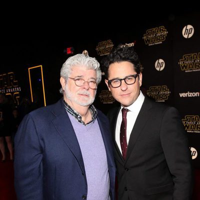 George Lucas y J.J. Abrams en la premiere de 'Star Wars: El despertar de la fuerza'