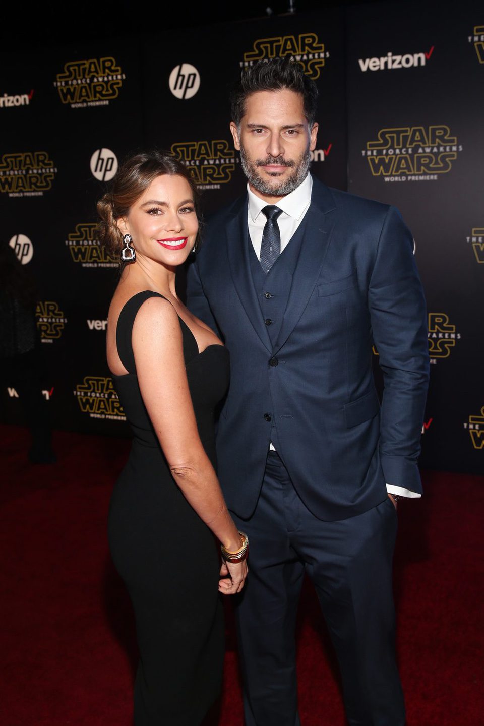 Sofía Vergara y Joe Manganiello en la premiere de 'Star Wars: El despertar de la fuerza'