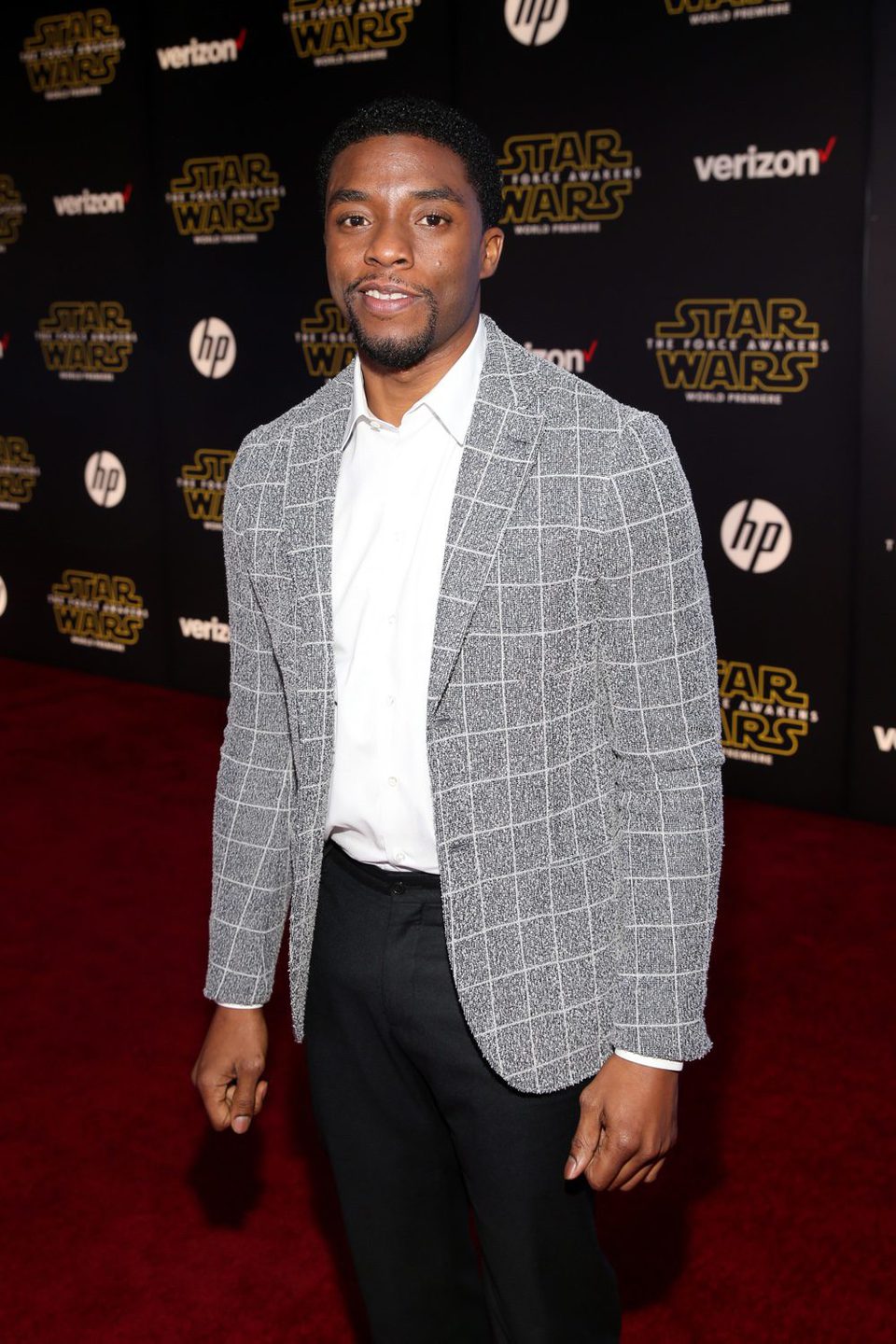 Chadwick Boseman en la premiere de 'Star Wars: El despertar de la fuerza'