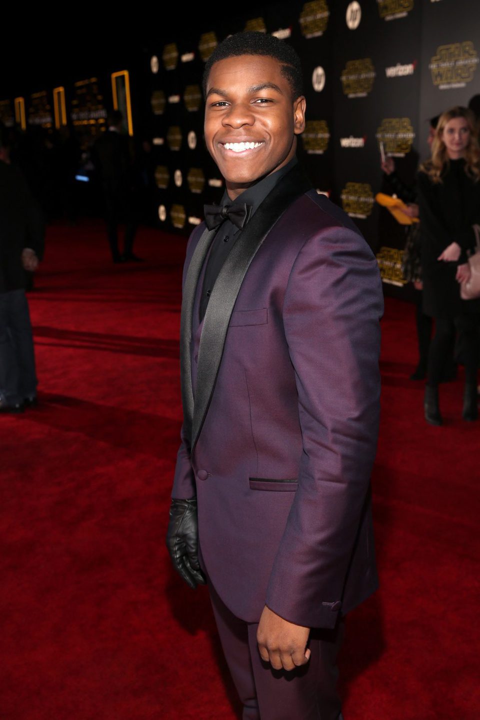 John Boyega en la premiere de 'Star Wars: El despertar de la fuerza'