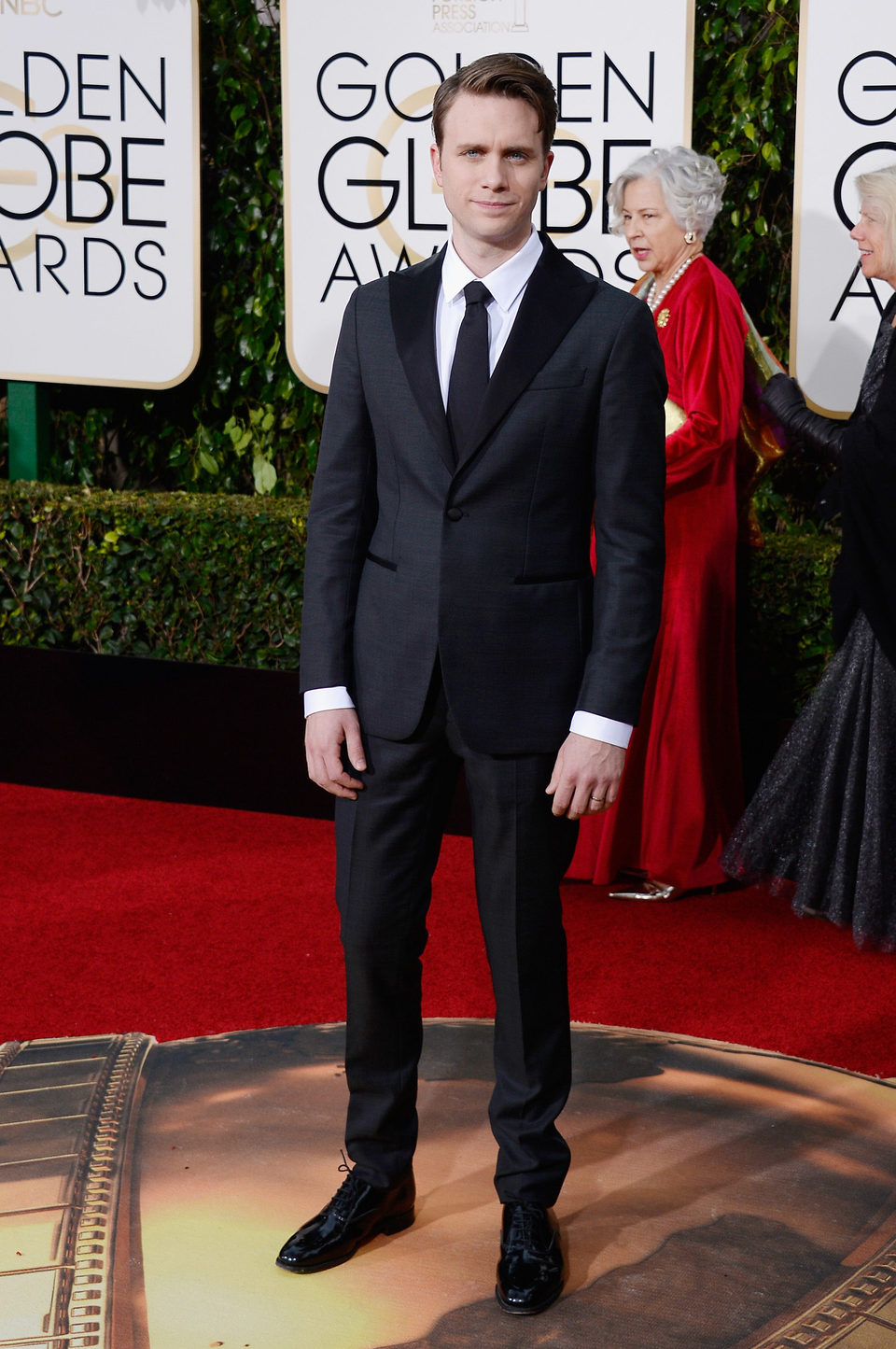 Martin Wallstrom en la alfombra roja de los Globos de Oro 2016