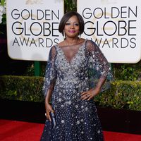 Viola Davis en la alfombra roja de los Globos de Oro 2016