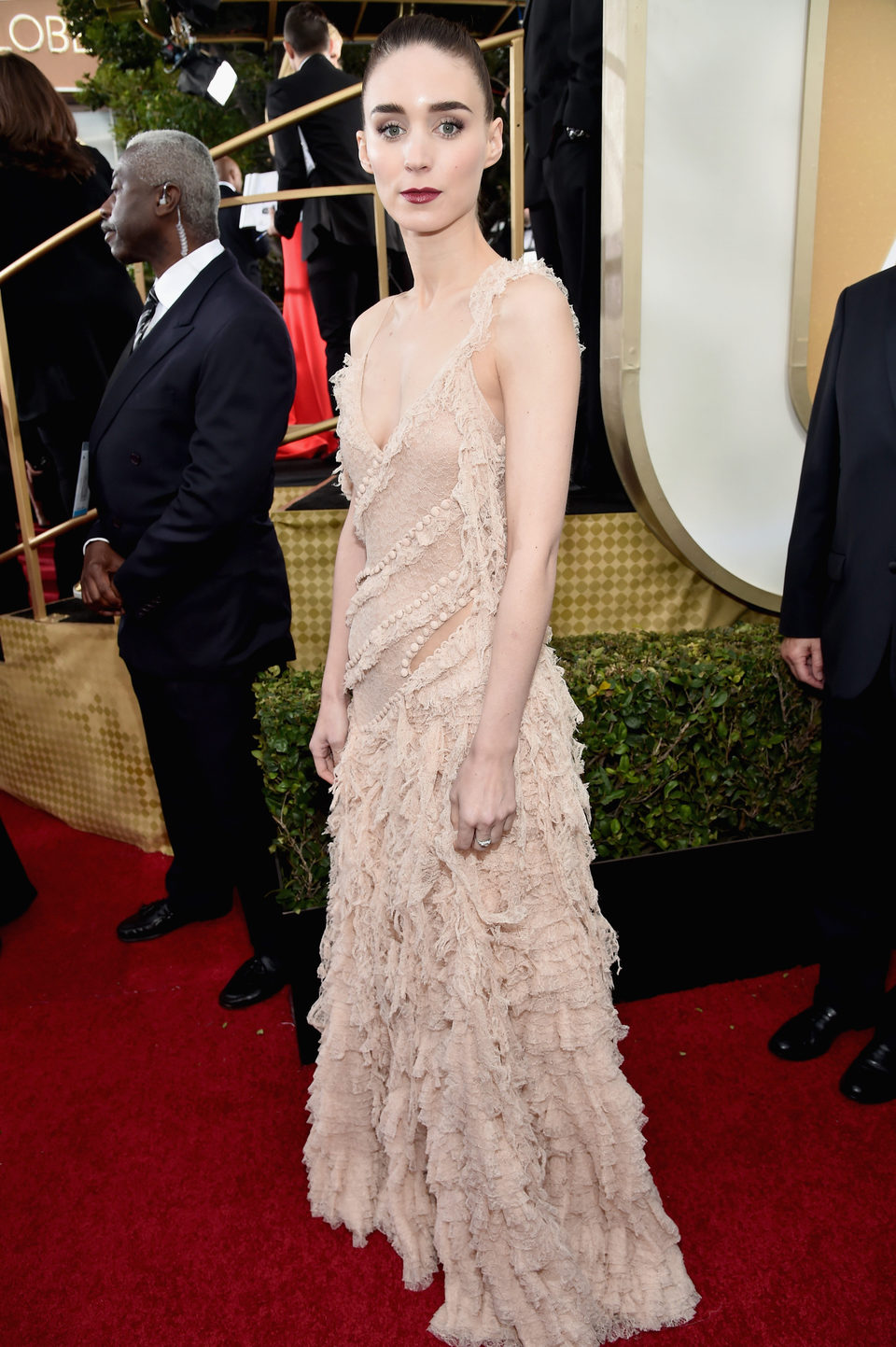 Rooney Mara en la alfombra roja de los Globos de Oro 2016