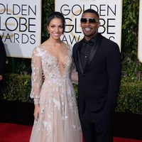 Jamie Foxx y Corinne Foxx en la alfombra roja de los Globos de Oro 2016