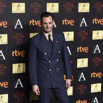 Asier Etxeandía en la cena de los nominados a los goya 2016