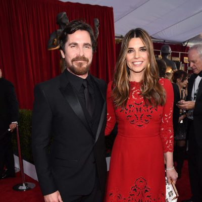 Christian Bale y Sibi Blazic en la alfombra roja de los premios del Sindicato de Actores 2016.