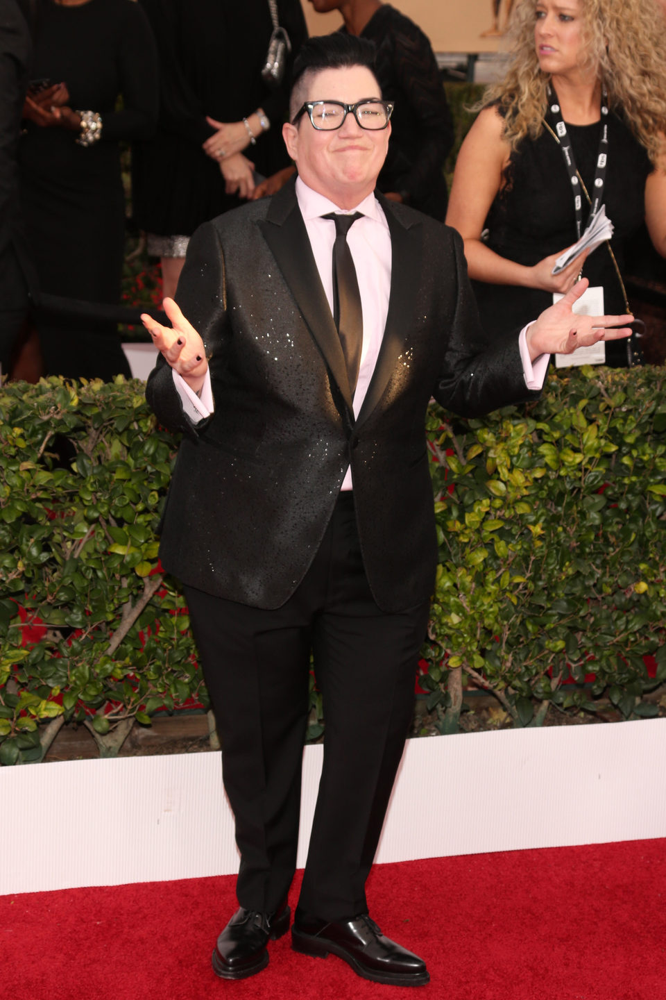 Lea DeLaria en la alfombra roja de los SAG Awards 2016