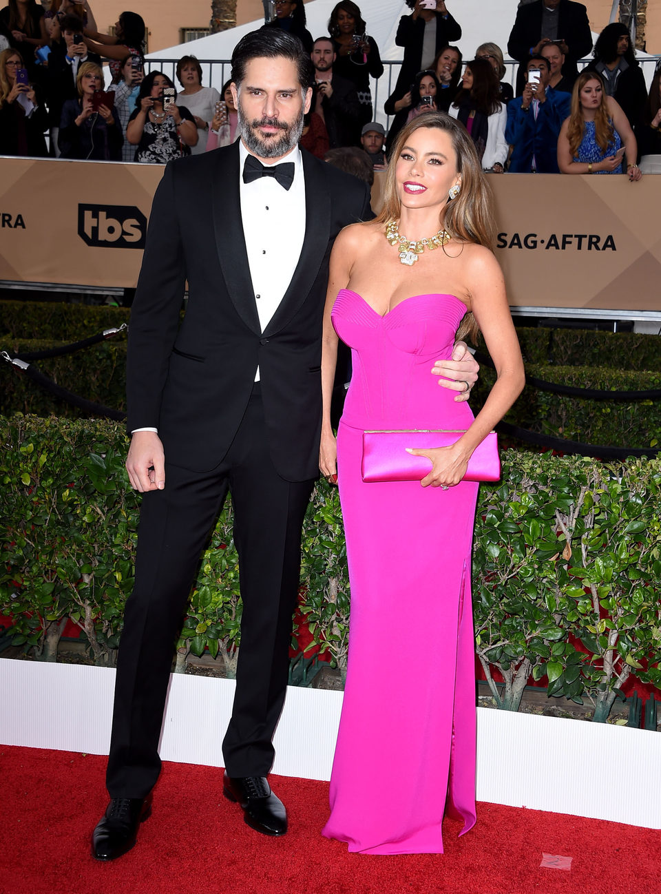 Joe Manganiello y Sofia Vergara en la alfombra roja de los SAG Awards 2016