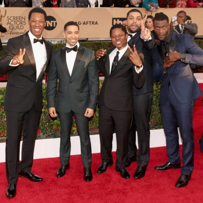 El reparto de 'Straight Outta Compton' en la alfombra roja de los SAG Awards 2016