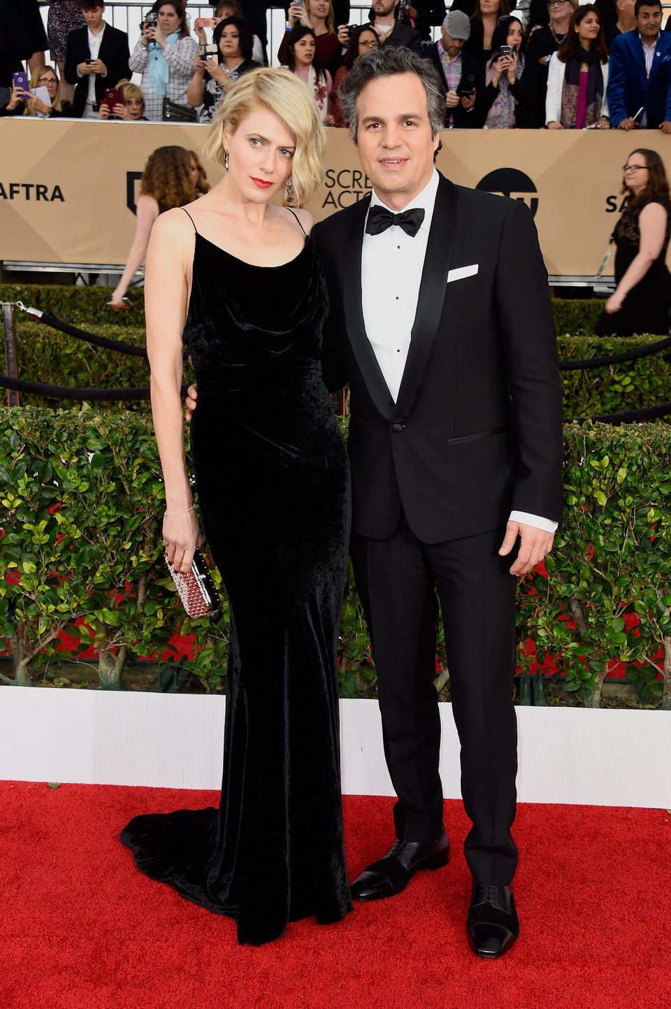 Mark Ruffalo y Sunrise Coigney en la alfombra roja de los SAG Awards 2016