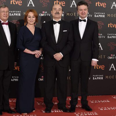 Gracia Querejeta y Antonio Resines en los premios Goya 2016