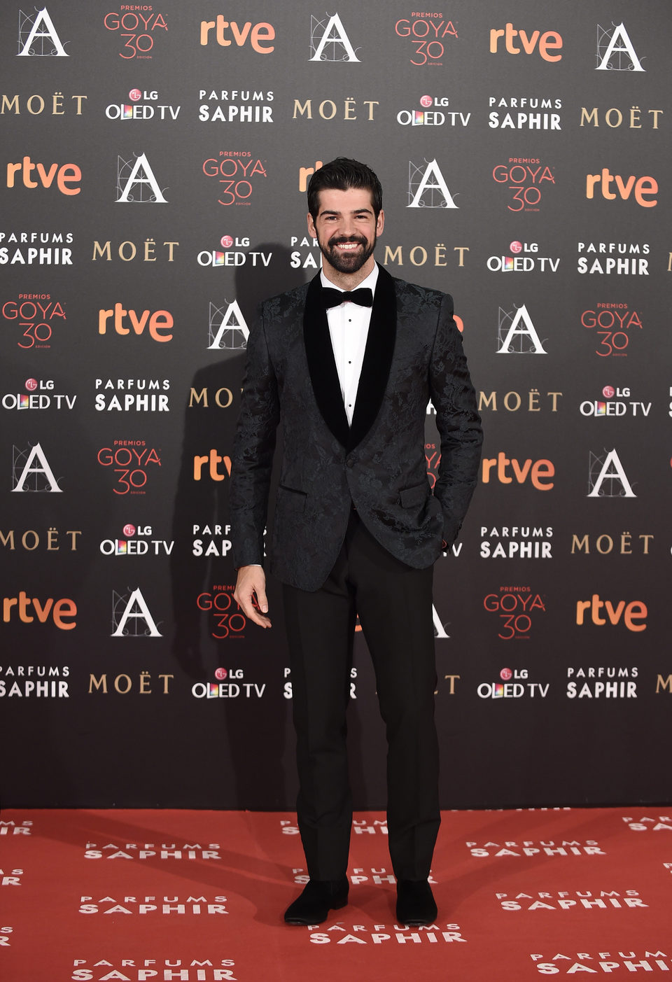 Miguel Ángel Muñoz en la alfombra roja de los premios Goya 2016