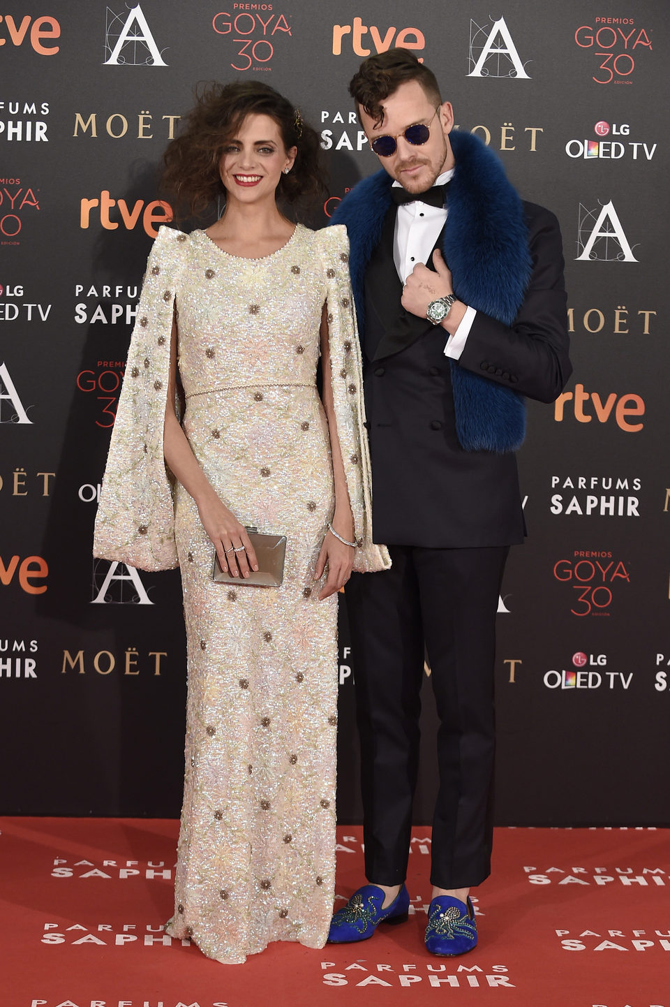 Macarena Gómez y Aldo Comas en la alfombra roja de los Premios Goya 2016