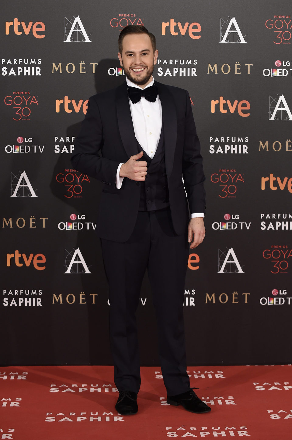 Jorge Blass en la alfombra roja de los Premios Goya 2016