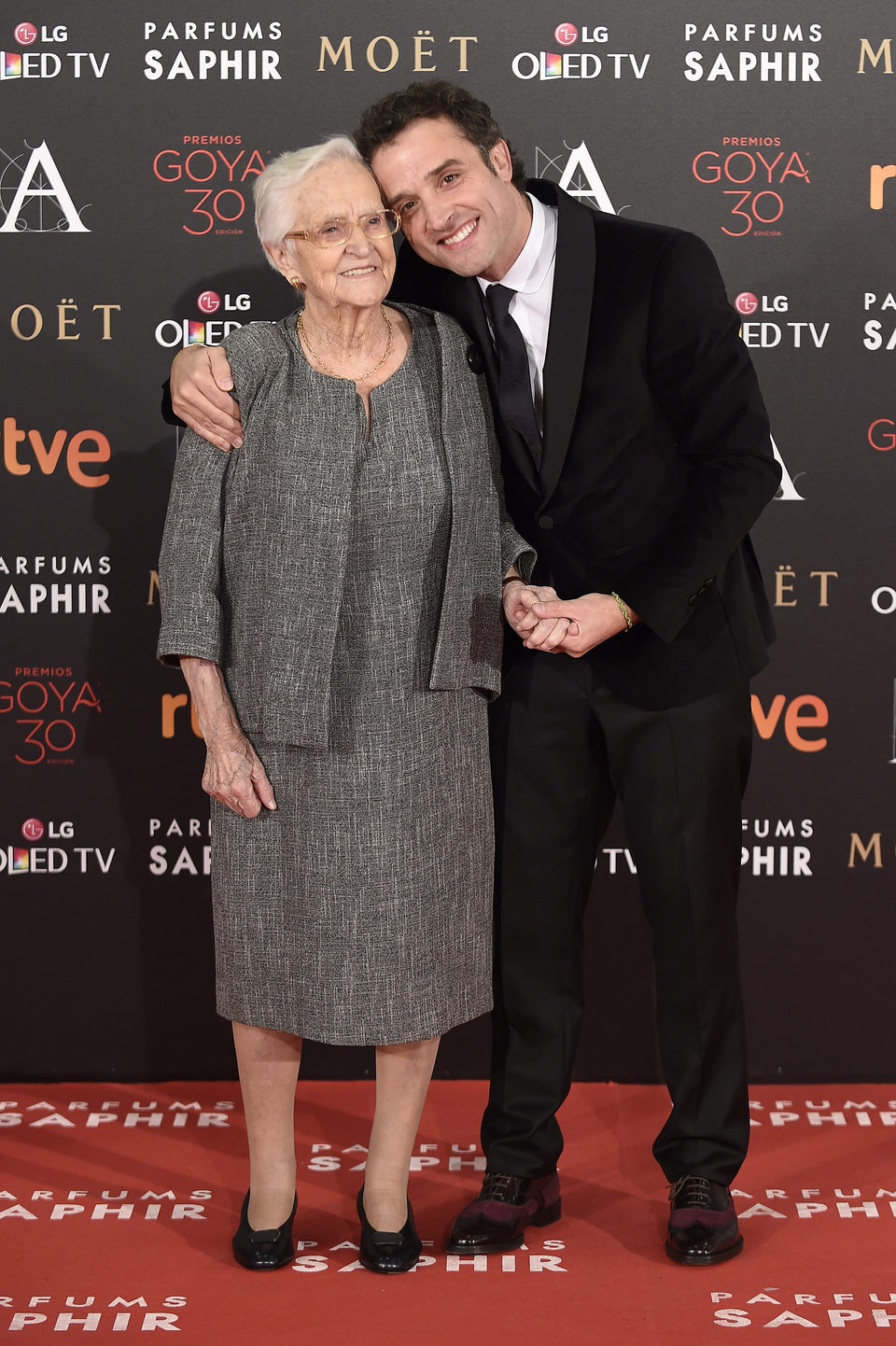 Daniel Guzmán y Antonia Guzmán en la alfombra roja de los Premios Goya 2016