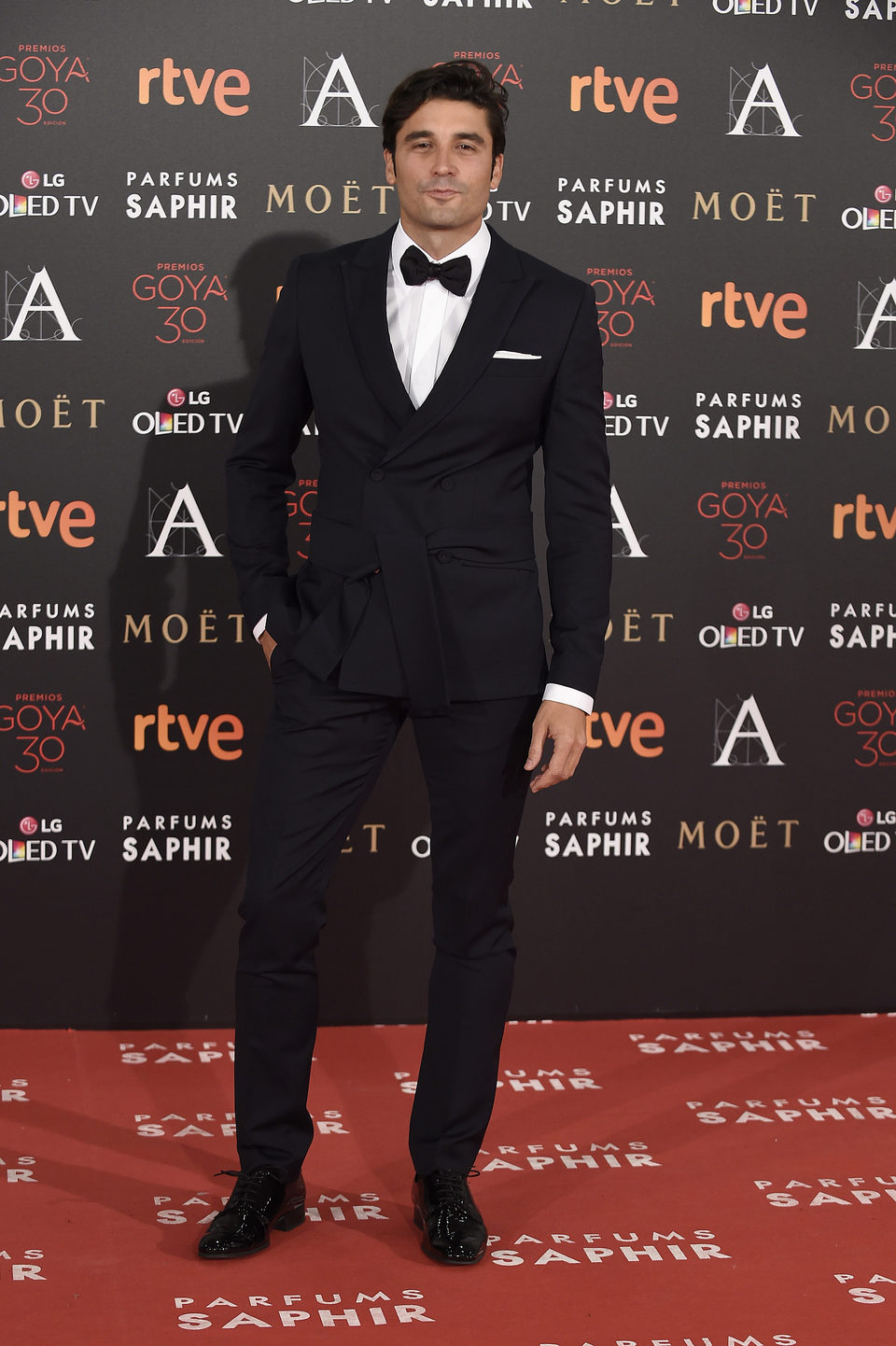 Alex García en la alfombra roja de los Premios Goya 2016