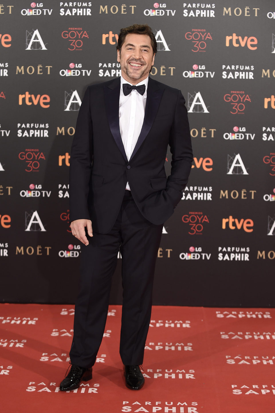 Javier Bardem en la alfombra roja de los Premios Goya 2016