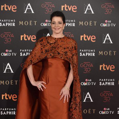 Nora Navas en la alfombra roja de los Premios Goya 2016