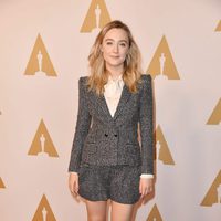 Saoirse Ronan en la comida de nominados a los Oscar 2016