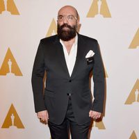 Paco Delgado en la comida de nominados a los Oscar 2016