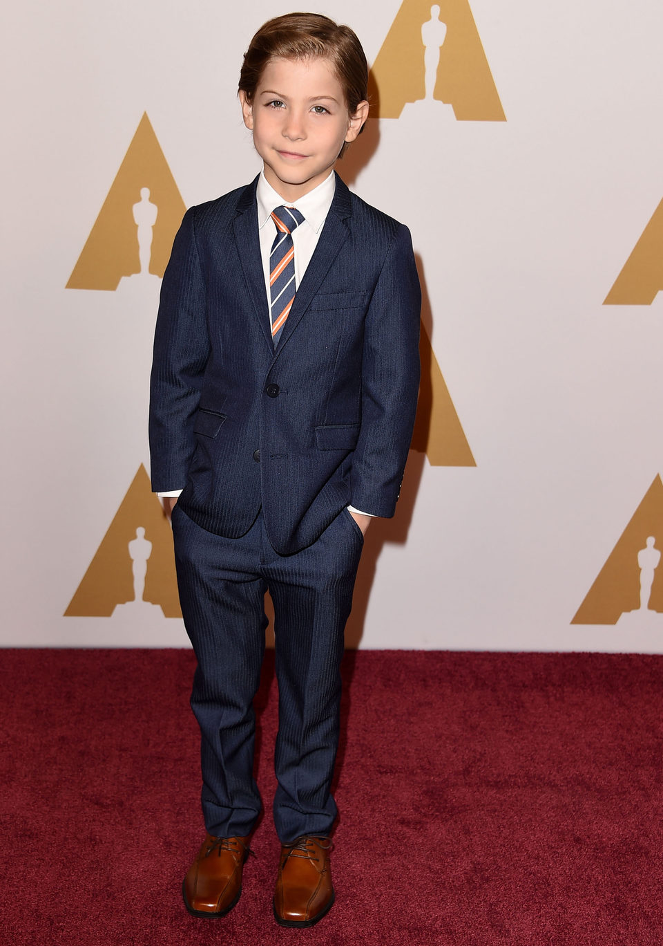 Jacob Tremblay en la comida de nominados a los Oscar 2016