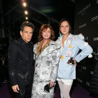 Ben Stiller, Susan Sarandon y su hijo en la premiere de 'Zoolander 2'