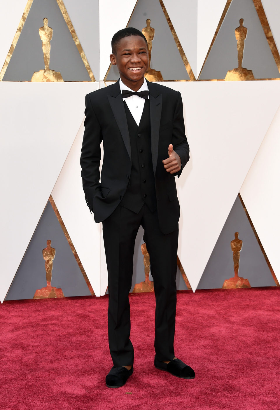 Abraham Attah en la alfombra roja de los Oscar 2016