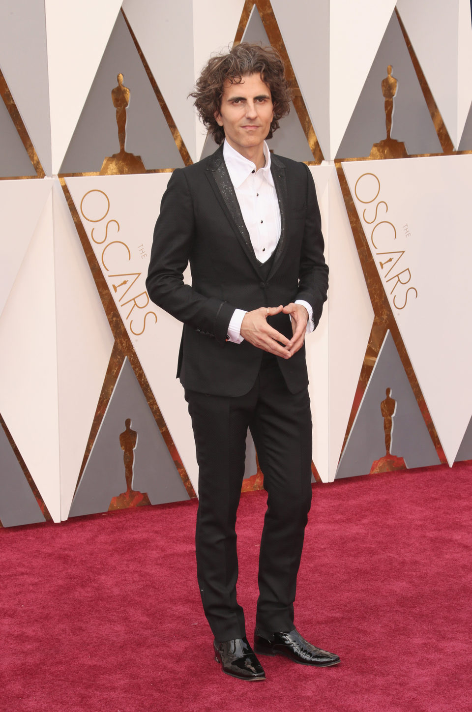 Stephan Moccio en la alfombra roja de los Oscar 2016