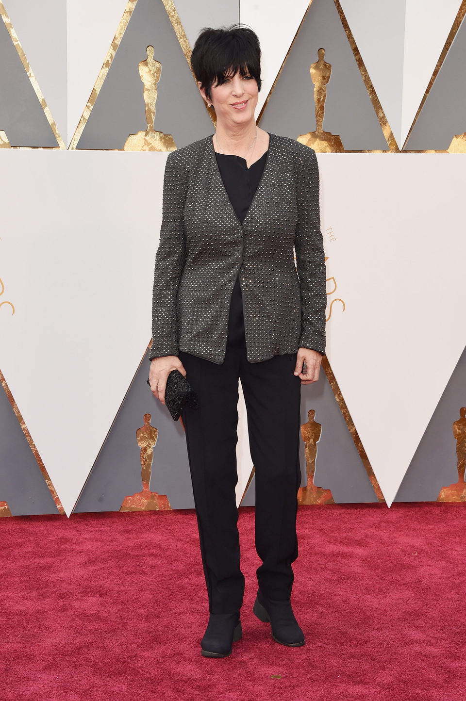 Diane Warren en la alfombra roja de los Oscar 2016