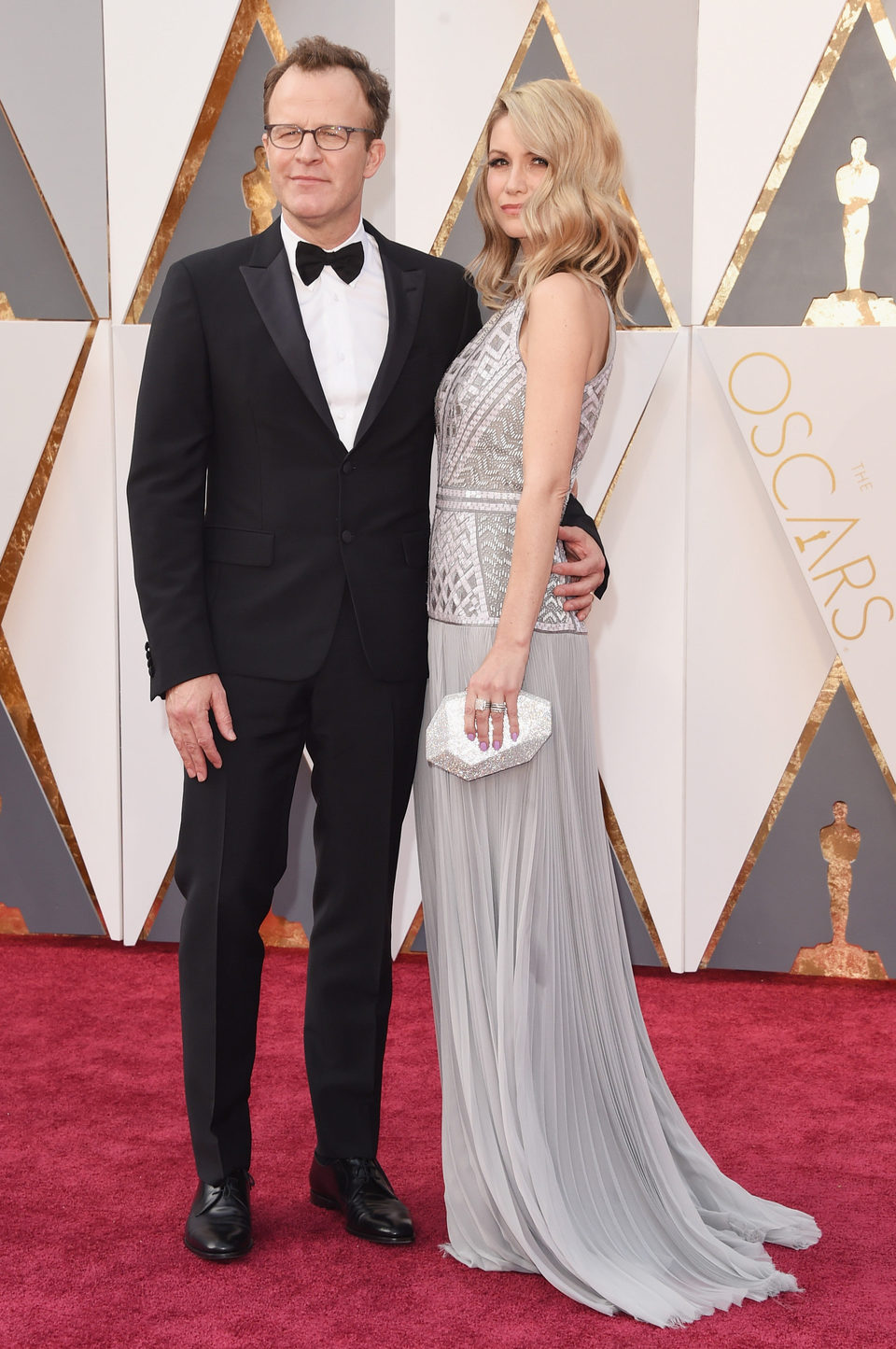 Tom y Wendy Merry McCarthy en la alfombra roja de los Oscar 2016