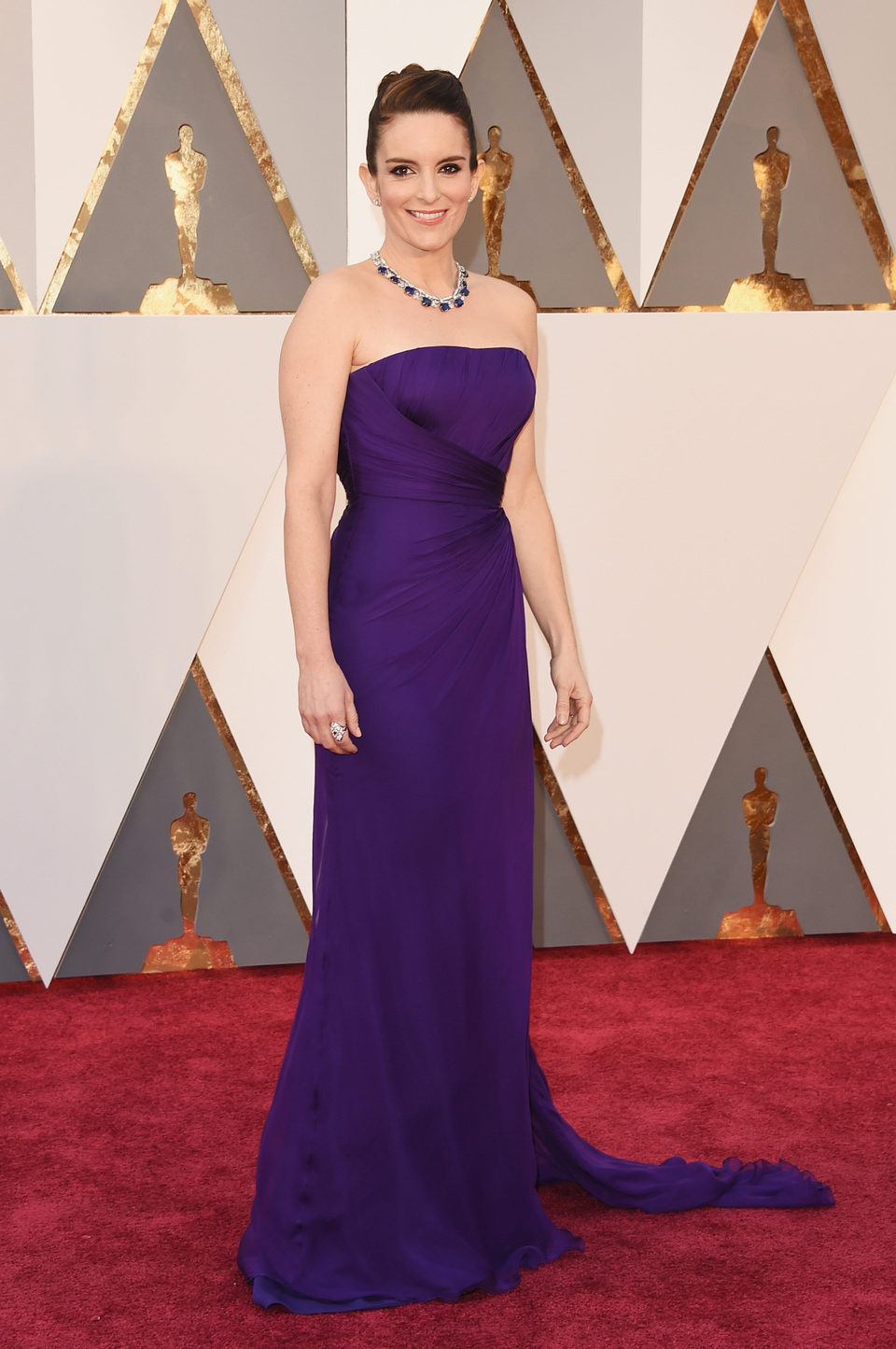 Tina Fey en la alfombra roja de los Oscar 2016