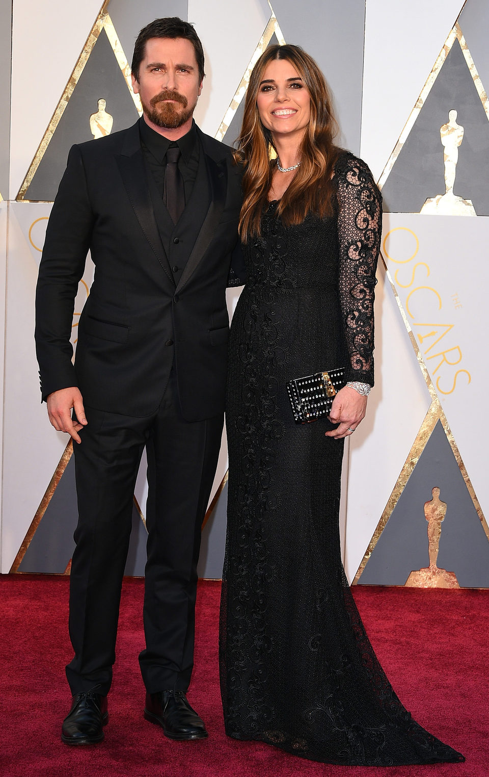 Christian Bale en la alfombra roja de los Oscar 2016