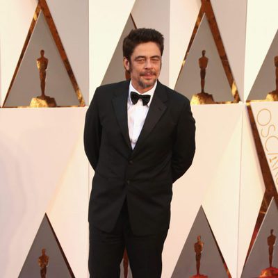 Benicio del Toro en la alfombra roja de los Oscar 2016