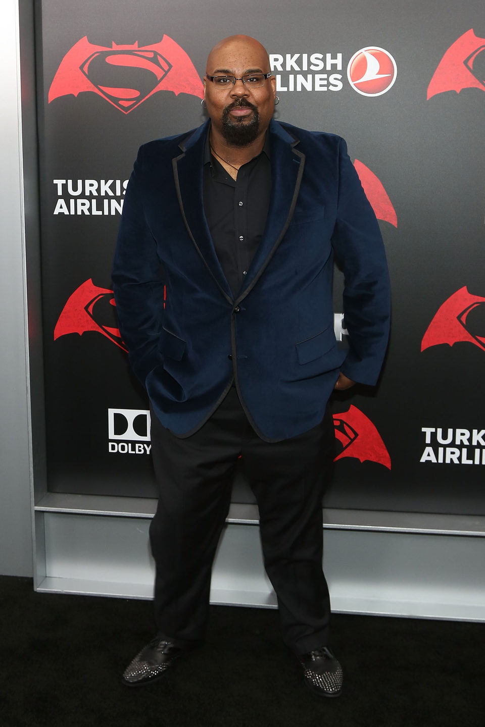 El actor James Monroe Iglehart en la premiere de 'Batman v Superman' en Nueva York