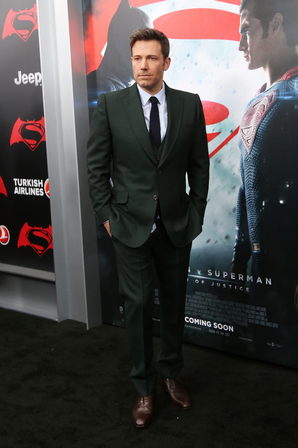 Ben Affleck posa en la premiere de 'Batman v Superman' en Nueva York