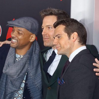 Will Smith, Ben Affleck y Henry Cavill en la premiere de 'Batman v Superman' en Nueva York