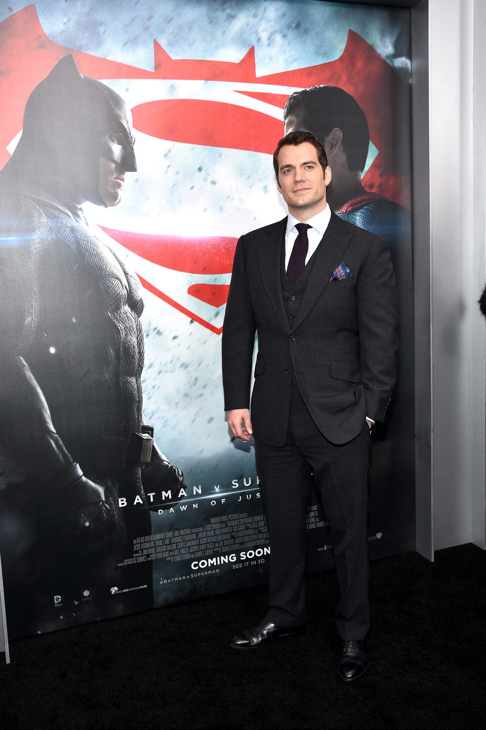 Henry Cavill en la premiere de 'Batman v Superman' en Nueva York