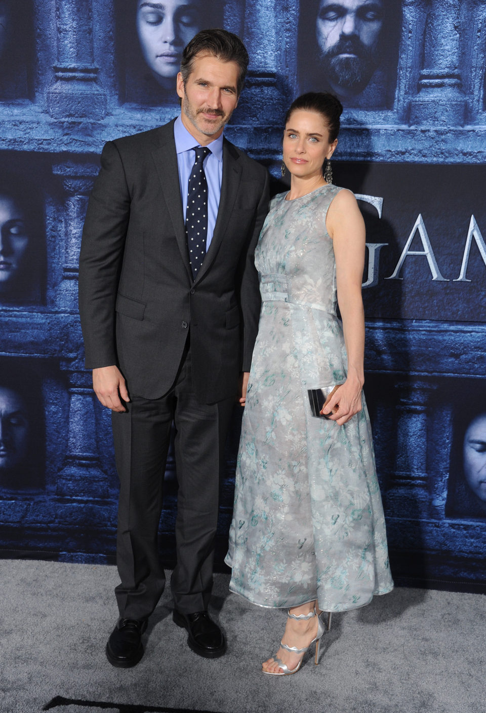 Amanda Peet y David Benioff en la premiere de la sexta temporada de 'Juego de Tronos'