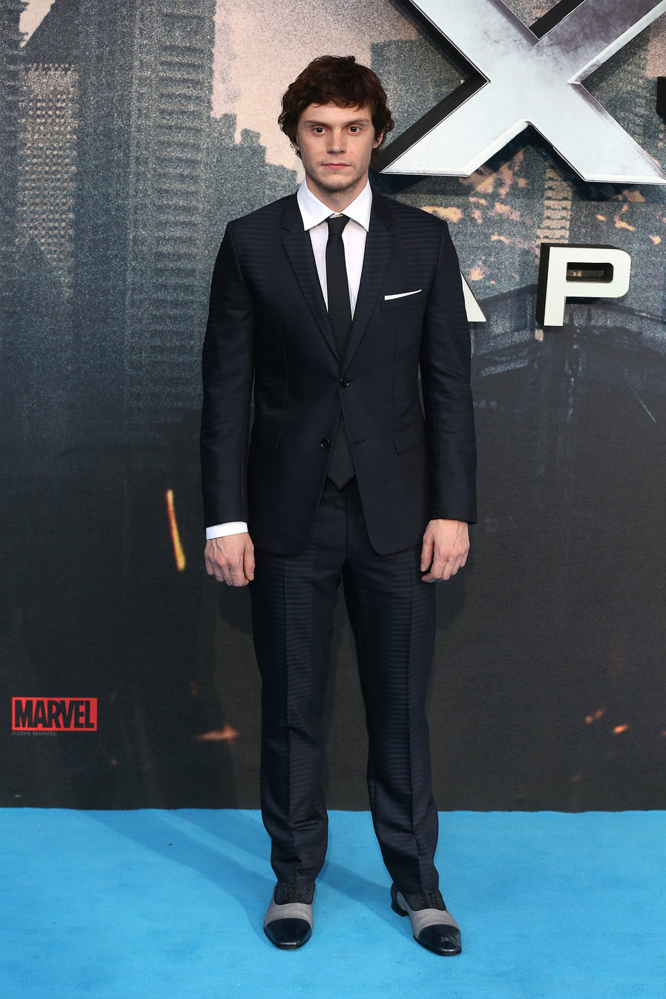 Evan Peters en la premiere en Londres de 'X-Men: Apocalipsis'