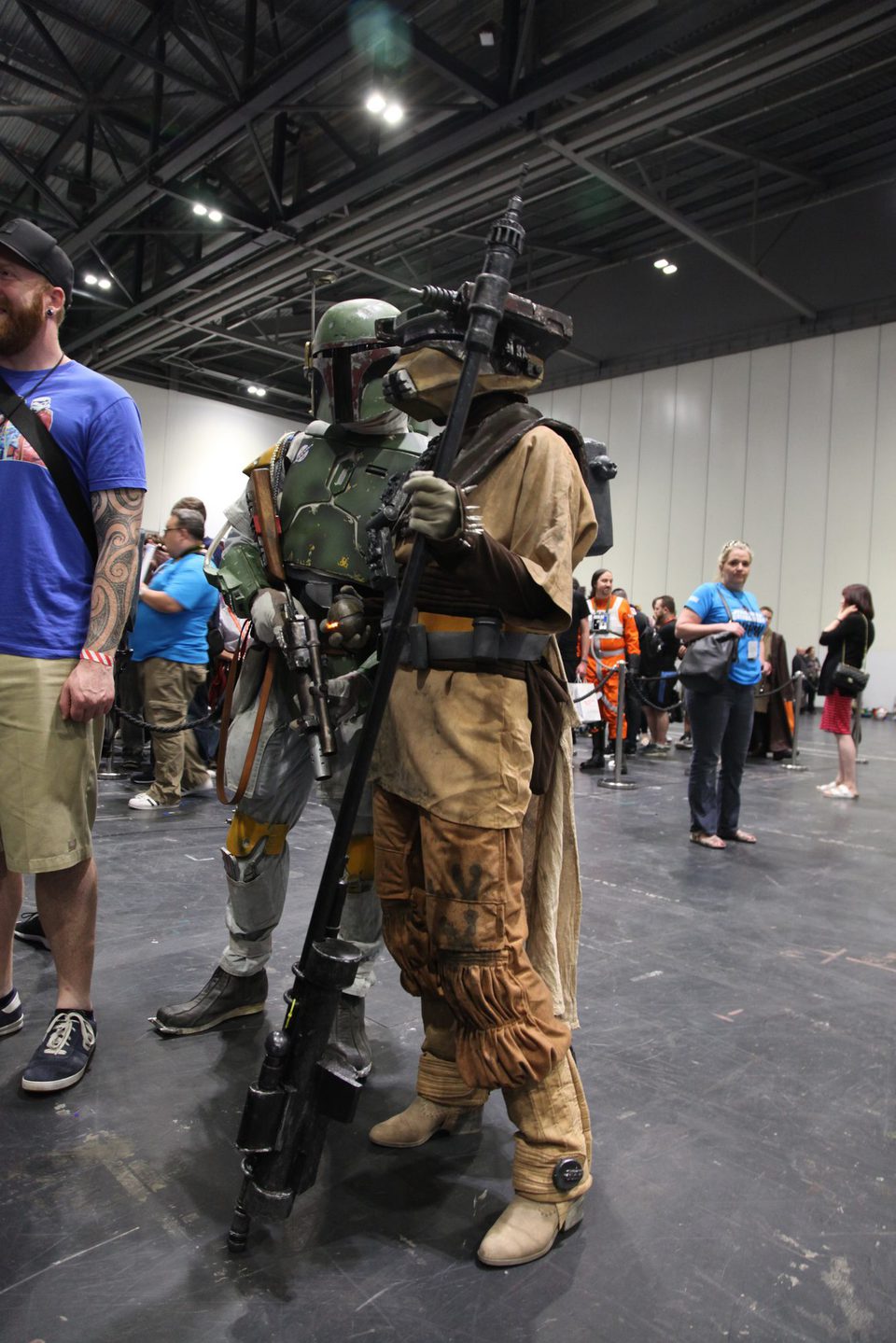 Cosplay de Boba Fett y Mercenario Mandaloriano en la Star Wars Celebration 2016