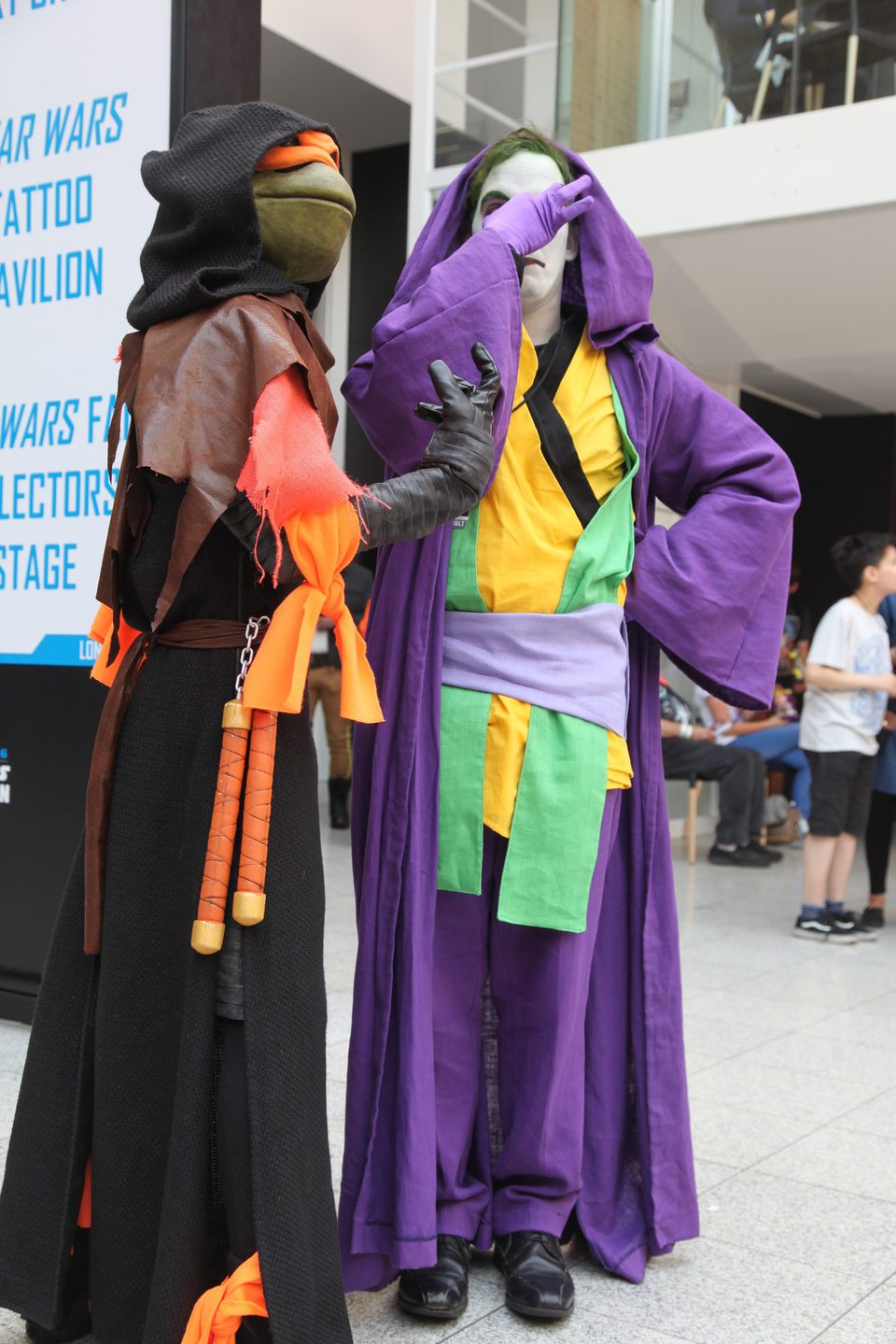 Cosplay del Joker y Tortugas Ninja Sith en la Star Wars Celebration 2016