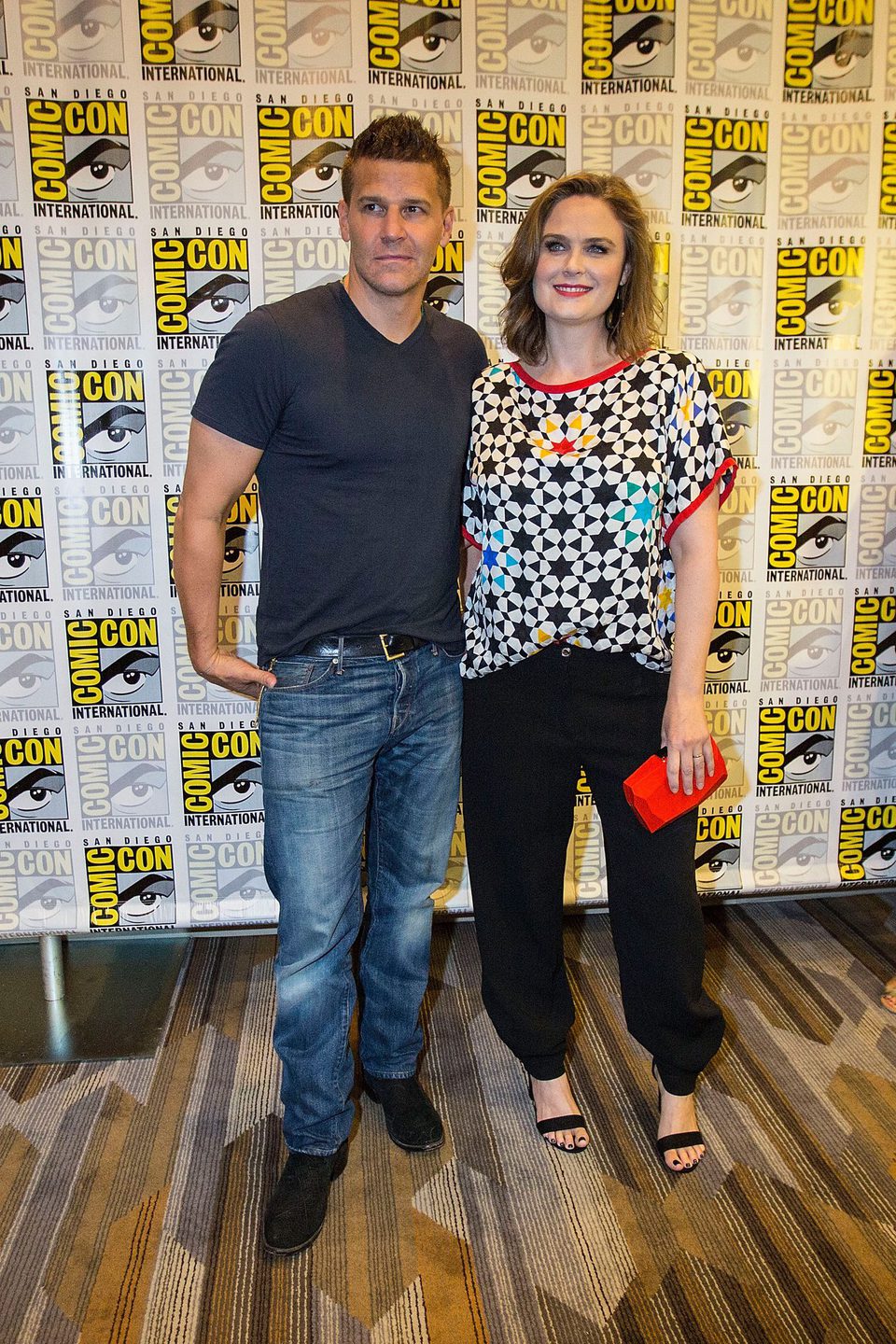 Emily Deschanel y David Boreanaz en la Comic-Con de San Diego 2016