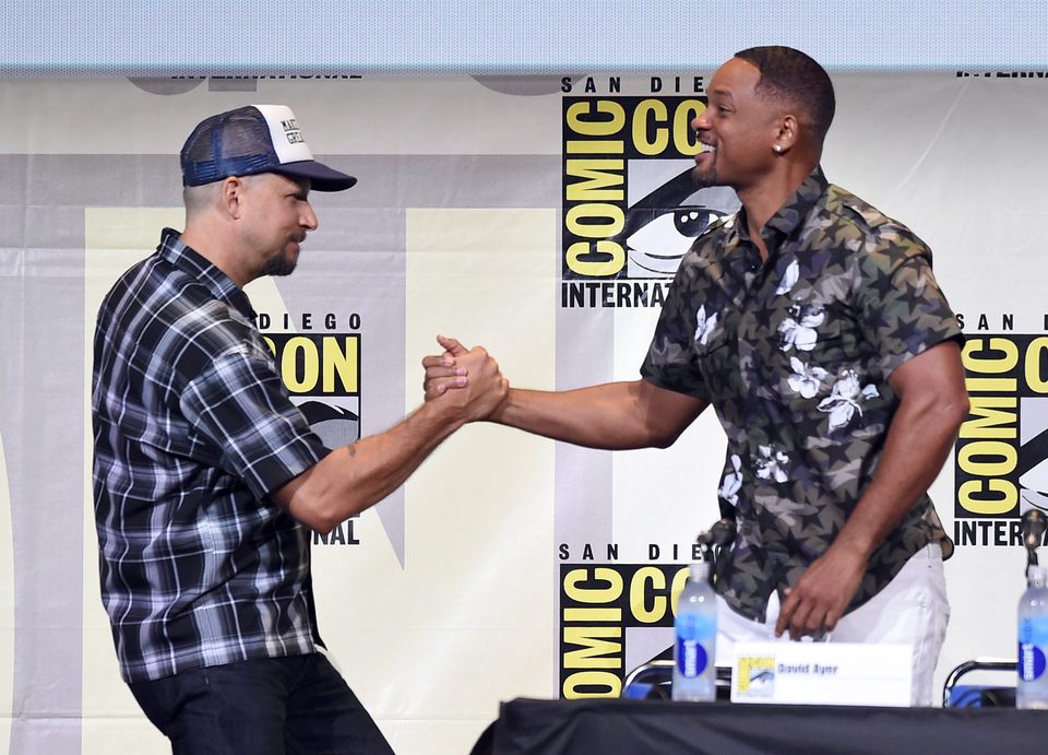 Will Smith saludando a David Ayer