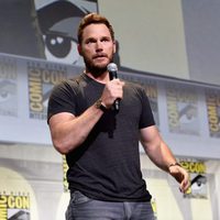 Chris Pratt hablando en el panel de Marvel