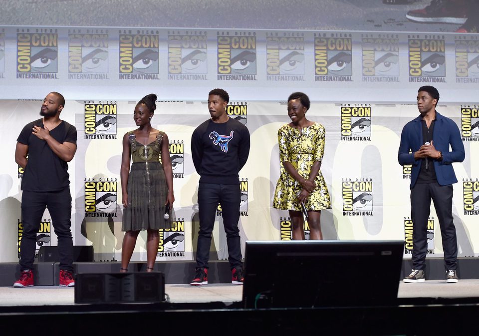 El reparto de 'Black Panther' en el panel de Marvel