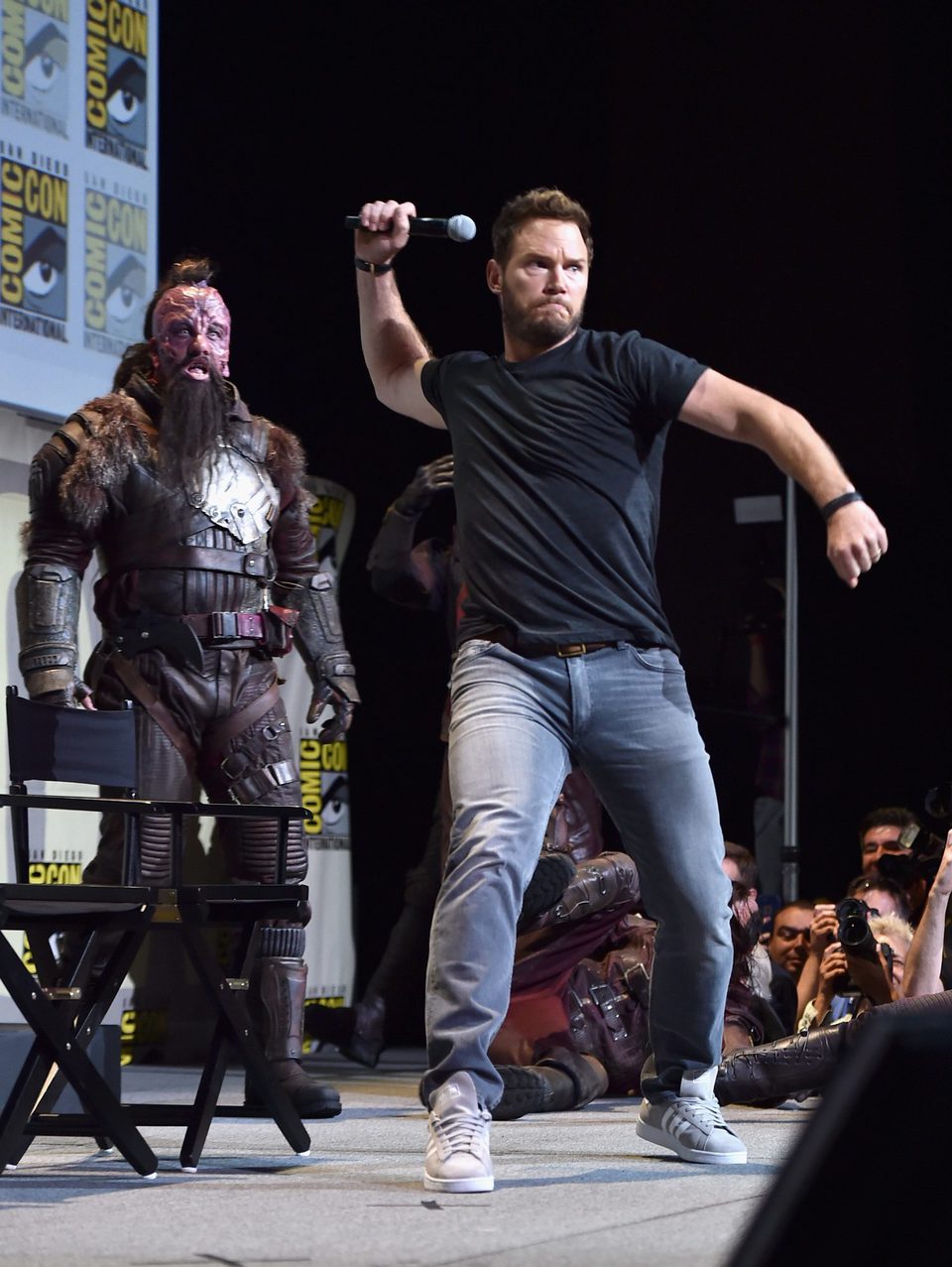 Chris Pratt efusivo en la Comic-Con