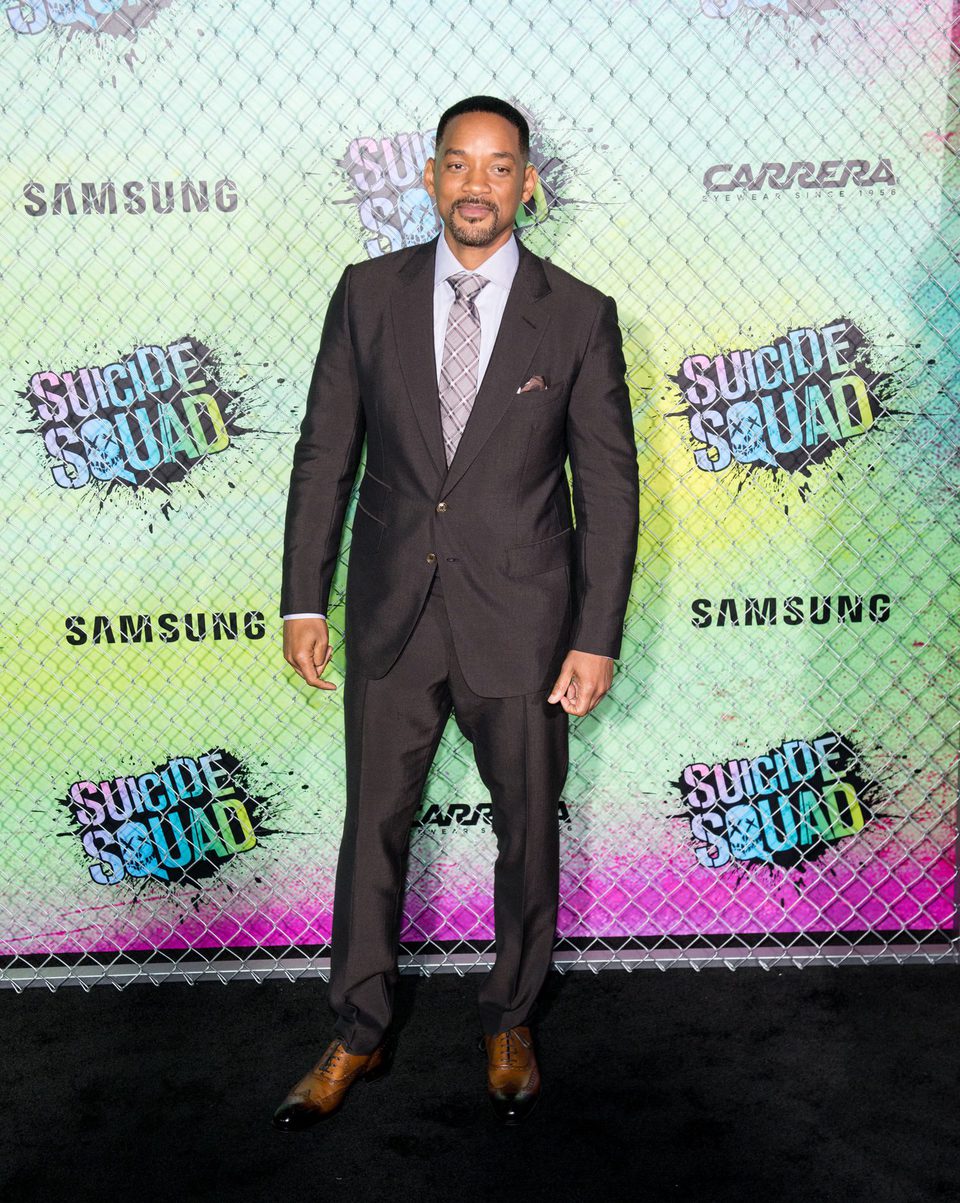 Will Smith en la premiere mundial de 'Escuadrón Suicida'